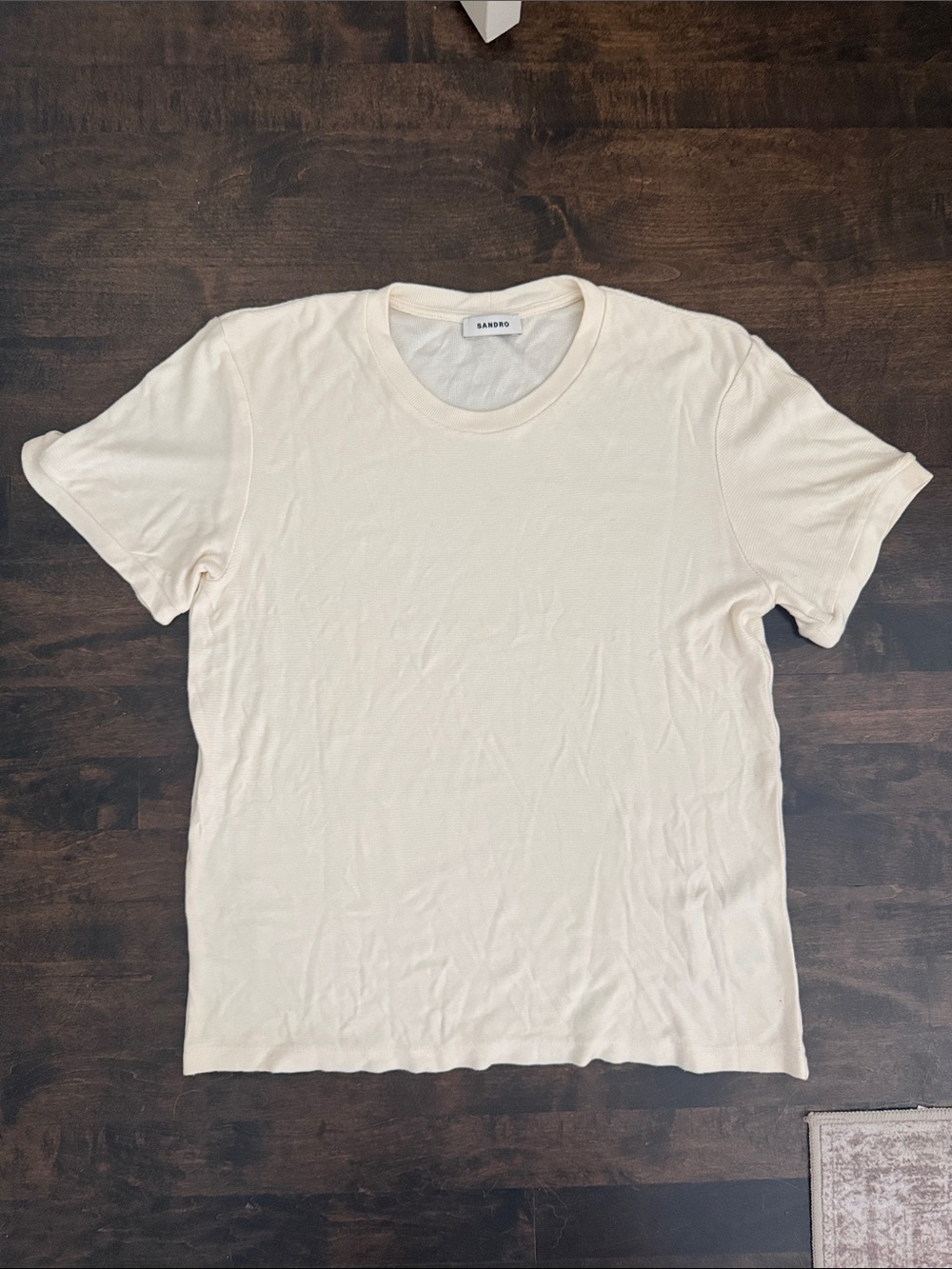 Sandro Cream Knit Tee